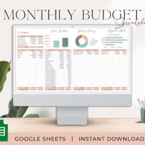 Monthly Budget Spreadsheet Monthly Budget Template